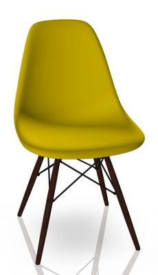 Eames Plastic Side Chair DSW Stuhl Vitra Ahorn dunkel-Senf